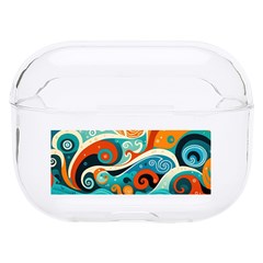 Waves Ocean Sea Abstract Whimsical Abstract Art Pattern Abstract Pattern Nature Water Seascape Hard Pc Airpods Pro Case by Bedest