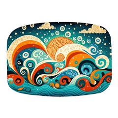 Waves Ocean Sea Abstract Whimsical Abstract Art Pattern Abstract Pattern Nature Water Seascape Mini Square Pill Box by Bedest