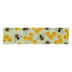 Bees Pattern Honey Bee Bug Honeycomb Honey Beehive Banner And Sign 4  X 1  by Bedest