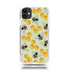 Bees Pattern Honey Bee Bug Honeycomb Honey Beehive Iphone 11 Tpu Uv Print Case by Bedest