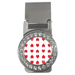 Heart Red Love Valentines Day Money Clips (cz)  by Bajindul