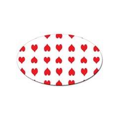 Heart Red Love Valentines Day Sticker (oval) by Bajindul