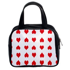 Heart Red Love Valentines Day Classic Handbag (two Sides) by Bajindul