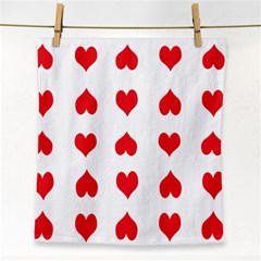 Heart Red Love Valentines Day Face Towel by Bajindul