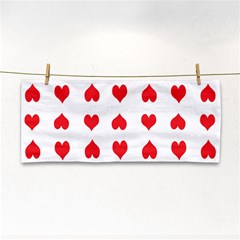 Heart Red Love Valentines Day Hand Towel by Bajindul