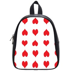 Heart Red Love Valentines Day School Bag (small) by Bajindul