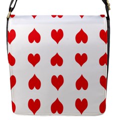 Heart Red Love Valentines Day Flap Closure Messenger Bag (s) by Bajindul