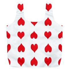 Heart Red Love Valentines Day Full Print Recycle Bag (xl) by Bajindul