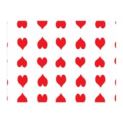 Heart Red Love Valentines Day Two Sides Premium Plush Fleece Blanket (mini) by Bajindul