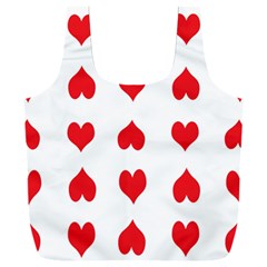 Heart Red Love Valentines Day Full Print Recycle Bag (xxl) by Bajindul