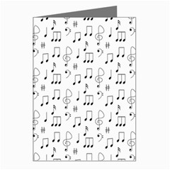 Music Notes Background Wallpaper Greeting Cards (pkg Of 8) by Bajindul