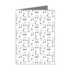 Music Notes Background Wallpaper Mini Greeting Card by Bajindul