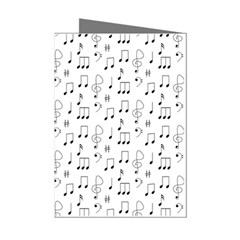 Music Notes Background Wallpaper Mini Greeting Cards (pkg Of 8) by Bajindul