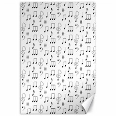 Music Notes Background Wallpaper Canvas 24  X 36  by Bajindul