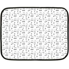 Music Notes Background Wallpaper Fleece Blanket (mini) by Bajindul