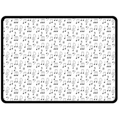 Music Notes Background Wallpaper Fleece Blanket (large) by Bajindul