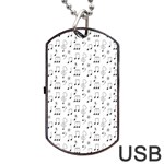 Music Notes Background Wallpaper Dog Tag USB Flash (Two Sides) Front