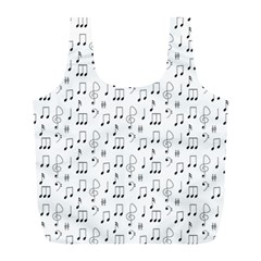 Music Notes Background Wallpaper Full Print Recycle Bag (l) by Bajindul