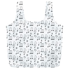 Music Notes Background Wallpaper Full Print Recycle Bag (xl) by Bajindul