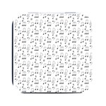 Music Notes Background Wallpaper Square Metal Box (Black) Front