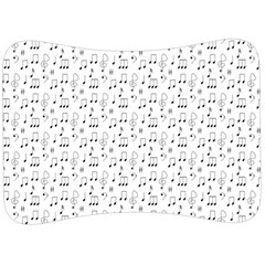 Music Notes Background Wallpaper Velour Seat Head Rest Cushion by Bajindul