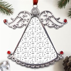 Music Notes Background Wallpaper Metal Angel With Crystal Ornament