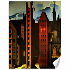 Sci-fi Futuristic Science Fiction City Neon Scene Artistic Technology Machine Fantasy Gothic Town Bu Canvas 12  X 16  by Posterlux