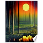 Outdoors Night Moon Full Moon Trees Setting Scene Forest Woods Light Moonlight Nature Wilderness Lan Canvas 12  x 16  11.86 x15.41  Canvas - 1