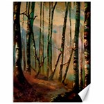 Woodland Woods Forest Trees Nature Outdoors Mist Moon Background Artwork Book Canvas 12  x 16  11.86 x15.41  Canvas - 1