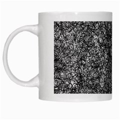 Black And White Abstract Expressive Print White Mug by dflcprintsclothing