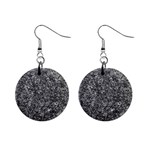 Black and white Abstract expressive print Mini Button Earrings Front