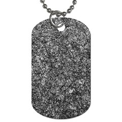 Black And White Abstract Expressive Print Dog Tag (two Sides)