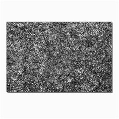 Black And White Abstract Expressive Print Postcard 4 x 6  (pkg Of 10) by dflcprintsclothing