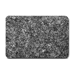 Black And White Abstract Expressive Print Small Doormat by dflcprintsclothing