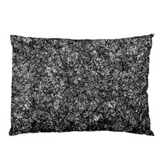 Black And White Abstract Expressive Print Pillow Case by dflcprintsclothing