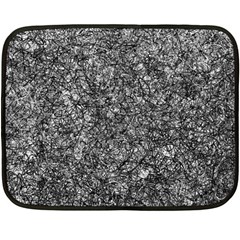 Black And White Abstract Expressive Print Two Sides Fleece Blanket (mini) by dflcprintsclothing