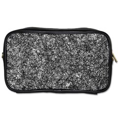 Black And White Abstract Expressive Print Toiletries Bag (one Side) by dflcprintsclothing