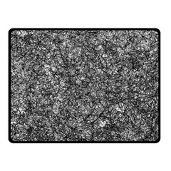 Black And White Abstract Expressive Print Fleece Blanket (small) by dflcprintsclothing