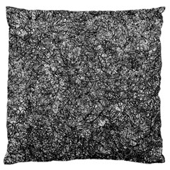 Black And White Abstract Expressive Print Large Cushion Case (two Sides)