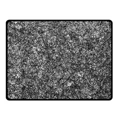 Black And White Abstract Expressive Print Two Sides Fleece Blanket (small) by dflcprintsclothing