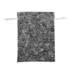 Black And White Abstract Expressive Print Lightweight Drawstring Pouch (s) by dflcprintsclothing