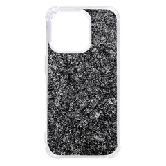 Black And White Abstract Expressive Print Iphone 14 Pro Tpu Uv Print Case by dflcprintsclothing