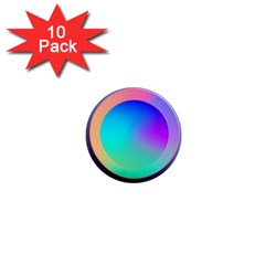 Circle Colorful Rainbow Spectrum Button Gradient 1  Mini Buttons (10 Pack) 