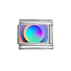 Circle Colorful Rainbow Spectrum Button Gradient Italian Charm (9mm)