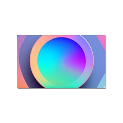 Circle Colorful Rainbow Spectrum Button Gradient Sticker (rectangular)