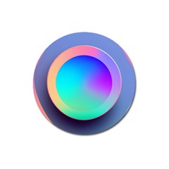 Circle Colorful Rainbow Spectrum Button Gradient Magnet 3  (round)