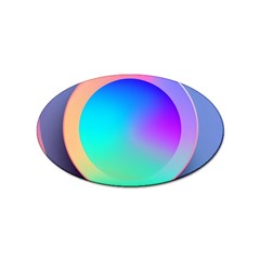 Circle Colorful Rainbow Spectrum Button Gradient Sticker Oval (100 Pack) by Maspions