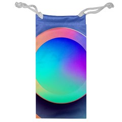 Circle Colorful Rainbow Spectrum Button Gradient Jewelry Bag