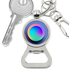 Circle Colorful Rainbow Spectrum Button Gradient Bottle Opener Key Chain