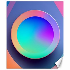 Circle Colorful Rainbow Spectrum Button Gradient Canvas 8  X 10  by Maspions